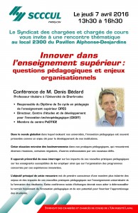 Affiche-conférence Denis Bédard